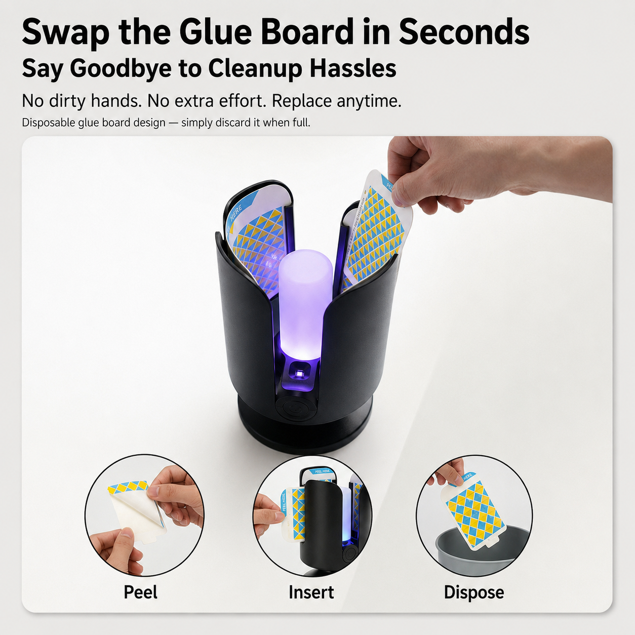 Smart Glue-Board Mosquito Trap Light