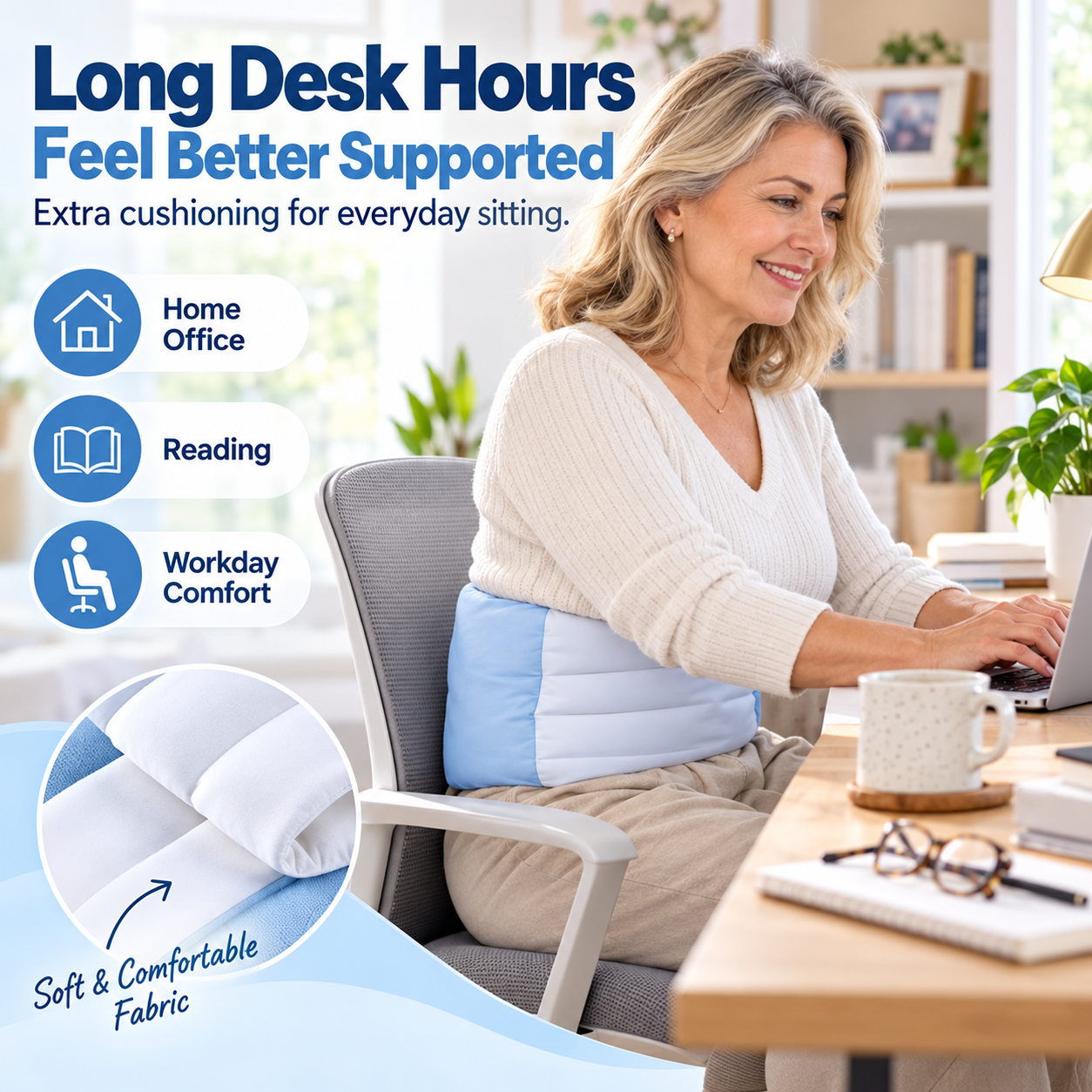 3-Zone All-Night Waist Support Pillow