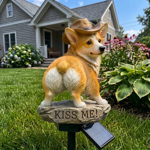 Solar-powered animal garden lights