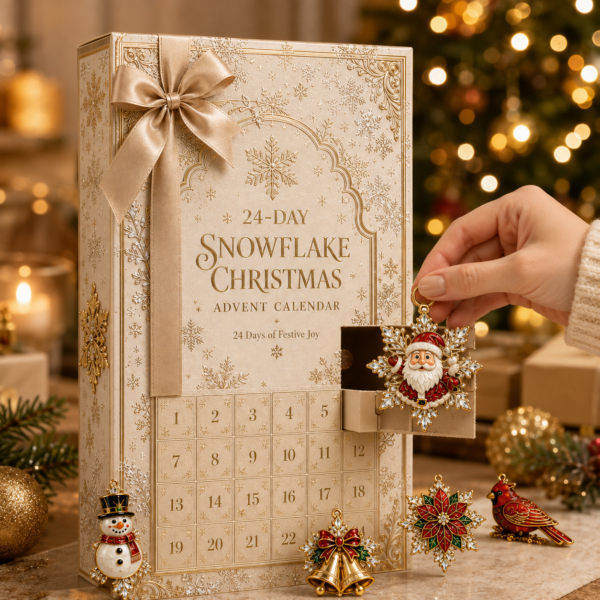 24-Day Snowflake Christmas Countdown Advent Calendar