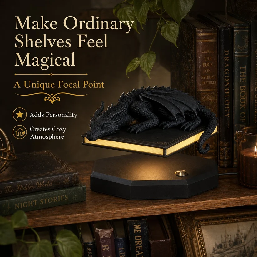 🐉 Bring A Fantasy World To Your Desk With A Magical Dragon Book Lamp