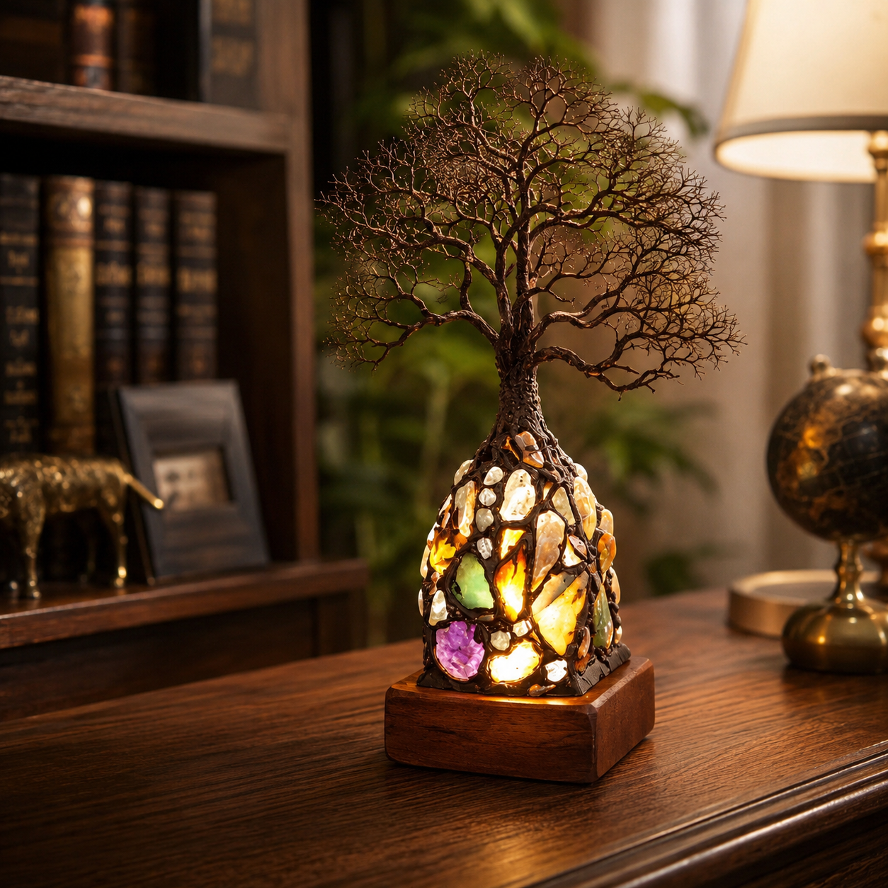 ✨ Bring Positive Energy & Peace Into Your Home With This Stunning Crystal Tree Lamp