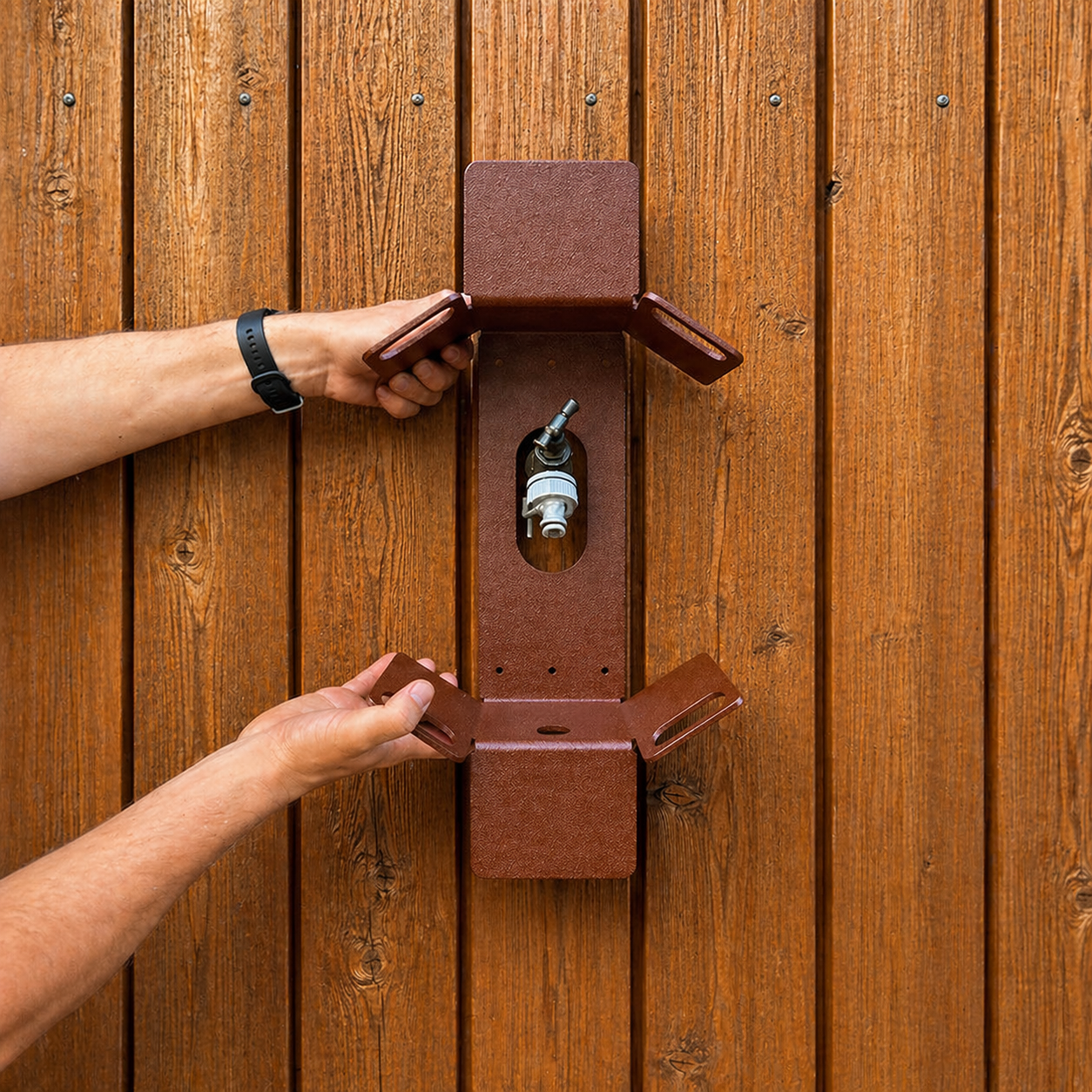 Wall‑Mounted Garden Hose Storage Bracket