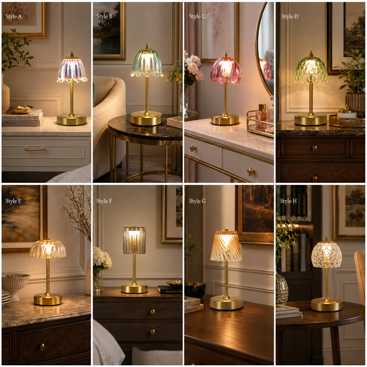 Elegant Cordless Glass Touch Table Lamp – A Portable Glow That Transforms Any Space ✨