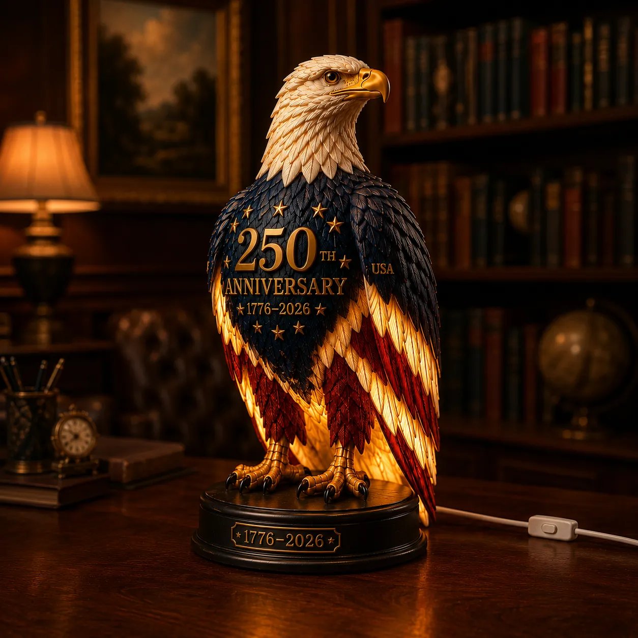 🗽USA 250th Anniversary Patriotic Eagle Light