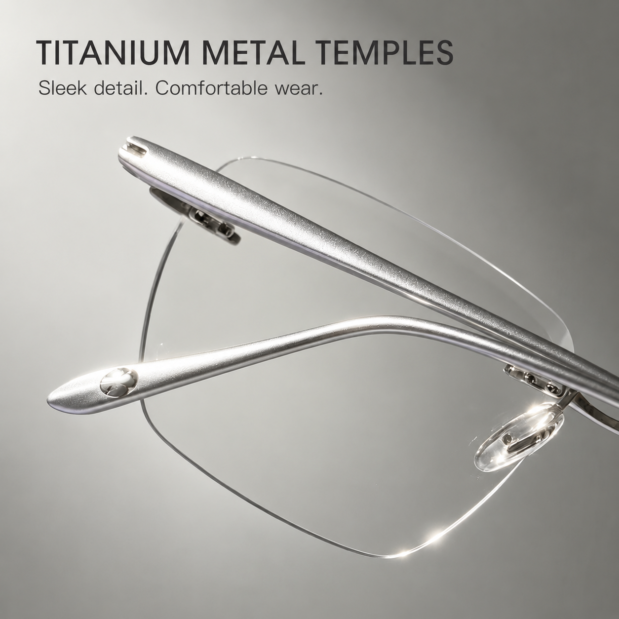 2-in-1 Photochromic Rimless Reading Glasses – UV400, Blue-Light Filtering & Low-Distortion Clarity