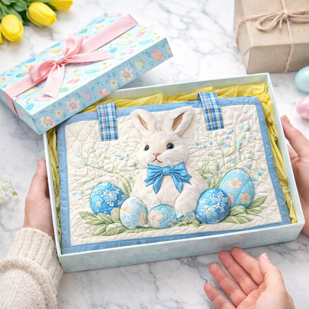 Easter Bunny Quilted Tote Bag🐰🌸