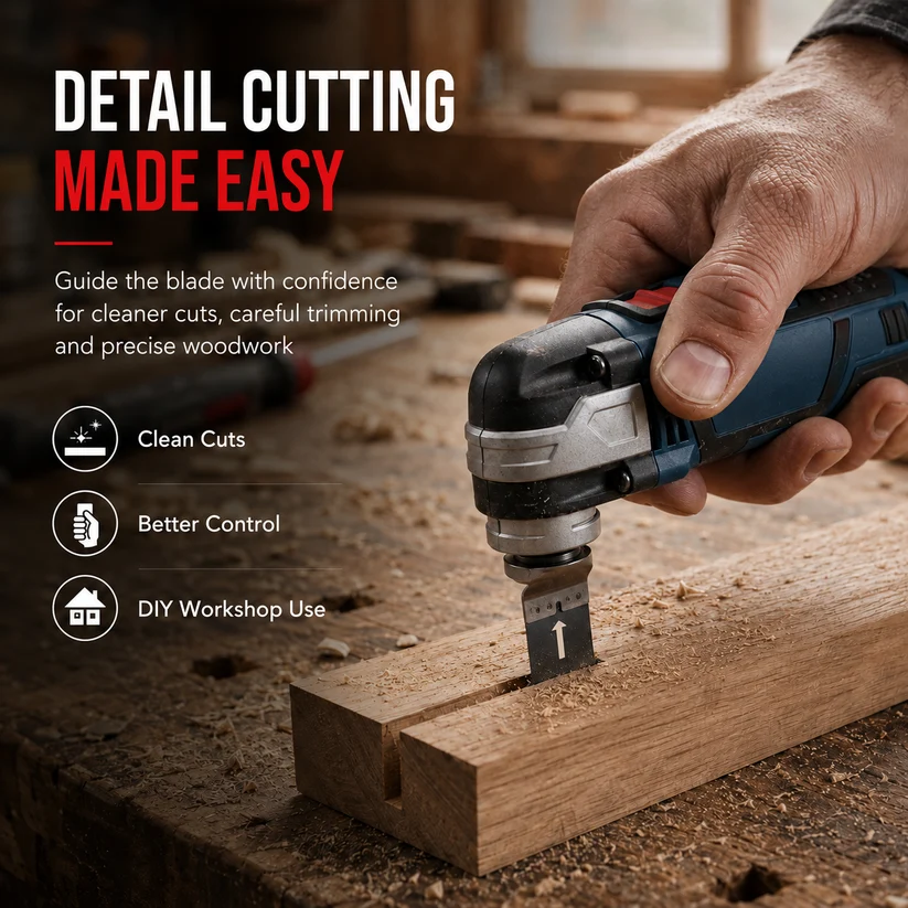 12V Cordless Precision Cutter | Compact Multi-Function DIY Detail & Plunge Cutting Tool