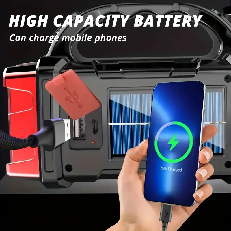 Ultra-high brightness Two Side Solar Handheld Emergencies Flashlight