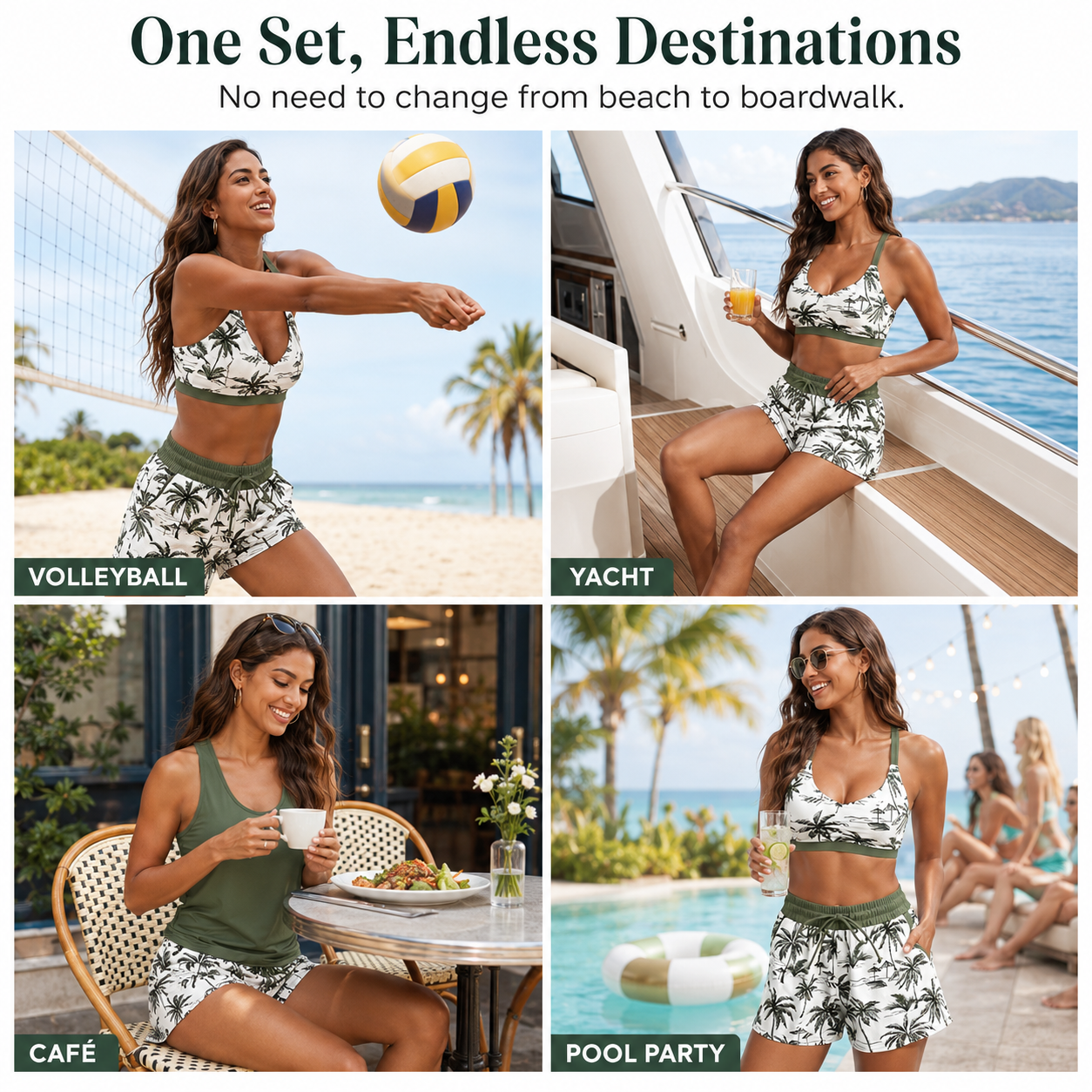 ⏰LAST DAY 55% OFF - 3 Piece Tankini with Shorts 🔥
