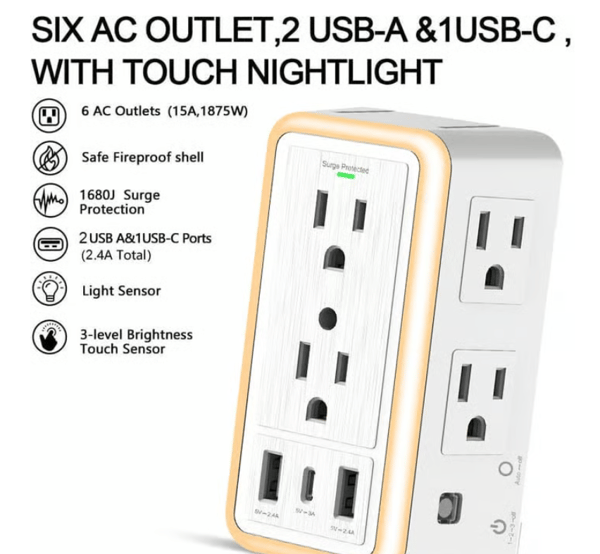✨ Multi Plug Outlet Surge Protector