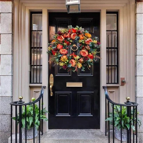 🔥Last Day 49% Off🔥Fall Peony And Pumpkin Wreath - Year Round Wreath
