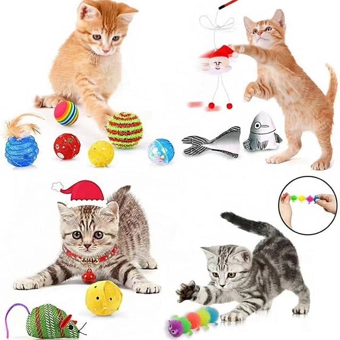 🔥Last 48 Hours 49% Off - 🐱2024 Christmas Countdown Cat Toys Advent Calendar