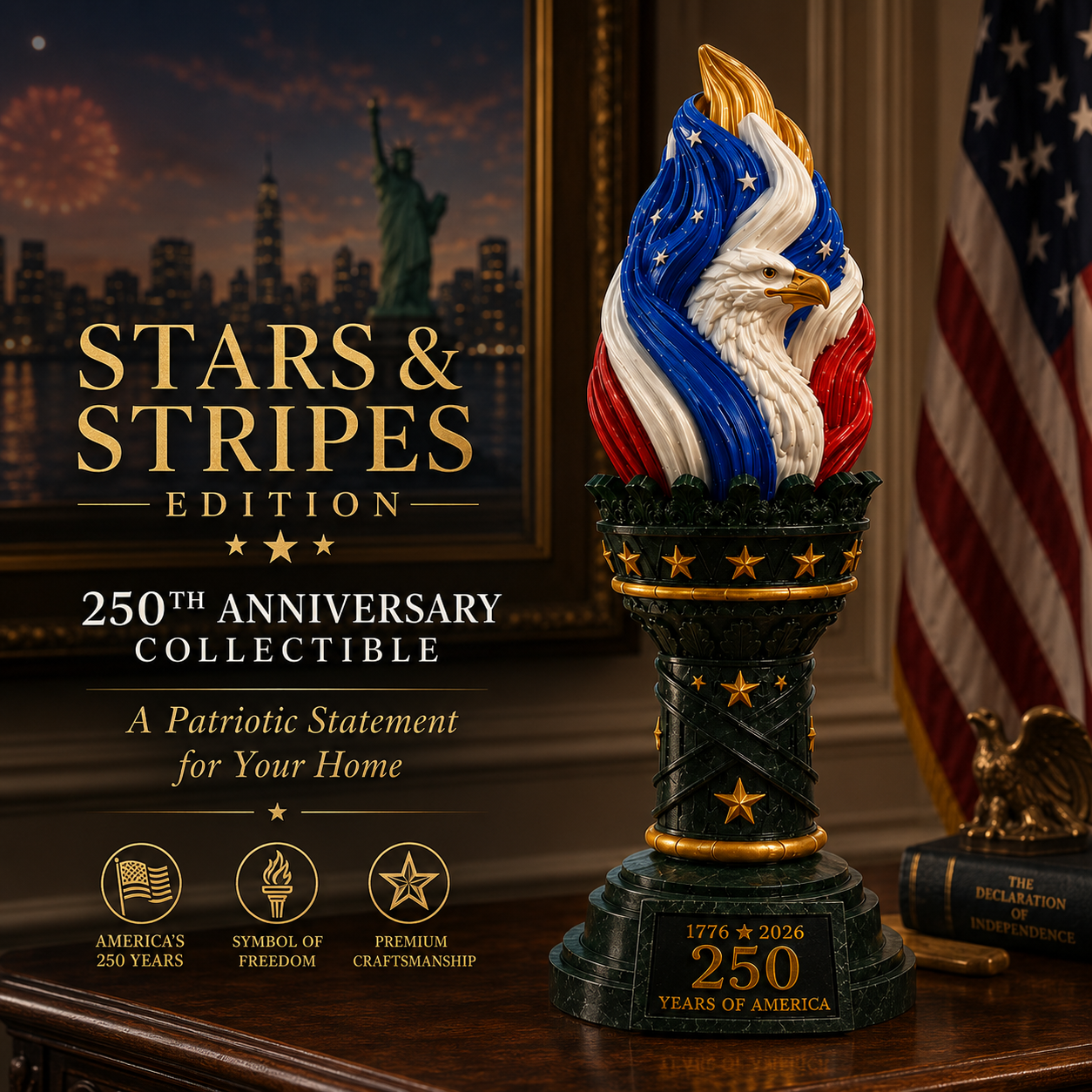 Freedom Torch America 250th Independence Day Anniversary Collectible