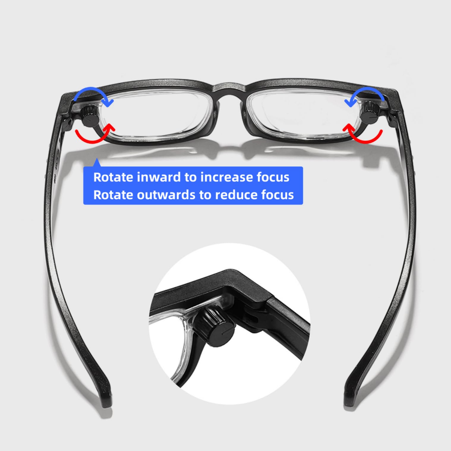 ADJUSTABLE FOCUS GLASSES NEAR AND FAR SIGHT