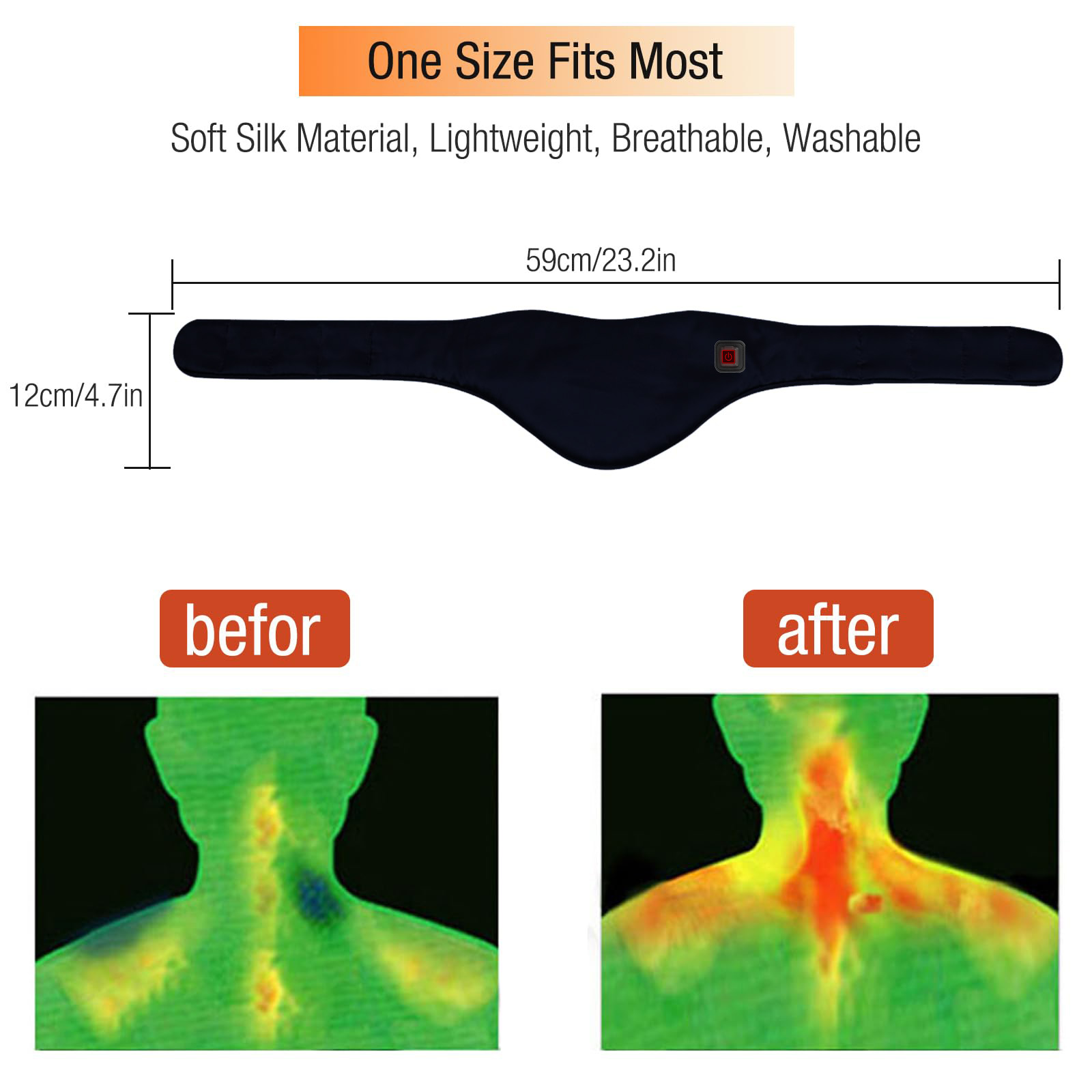 Neck Heating Brace for Neck Pain Relief