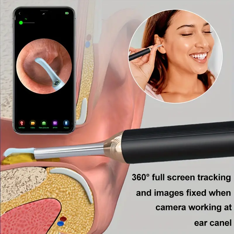 ✅8-Piece Ear Wax Removal Kit with Camera and Light