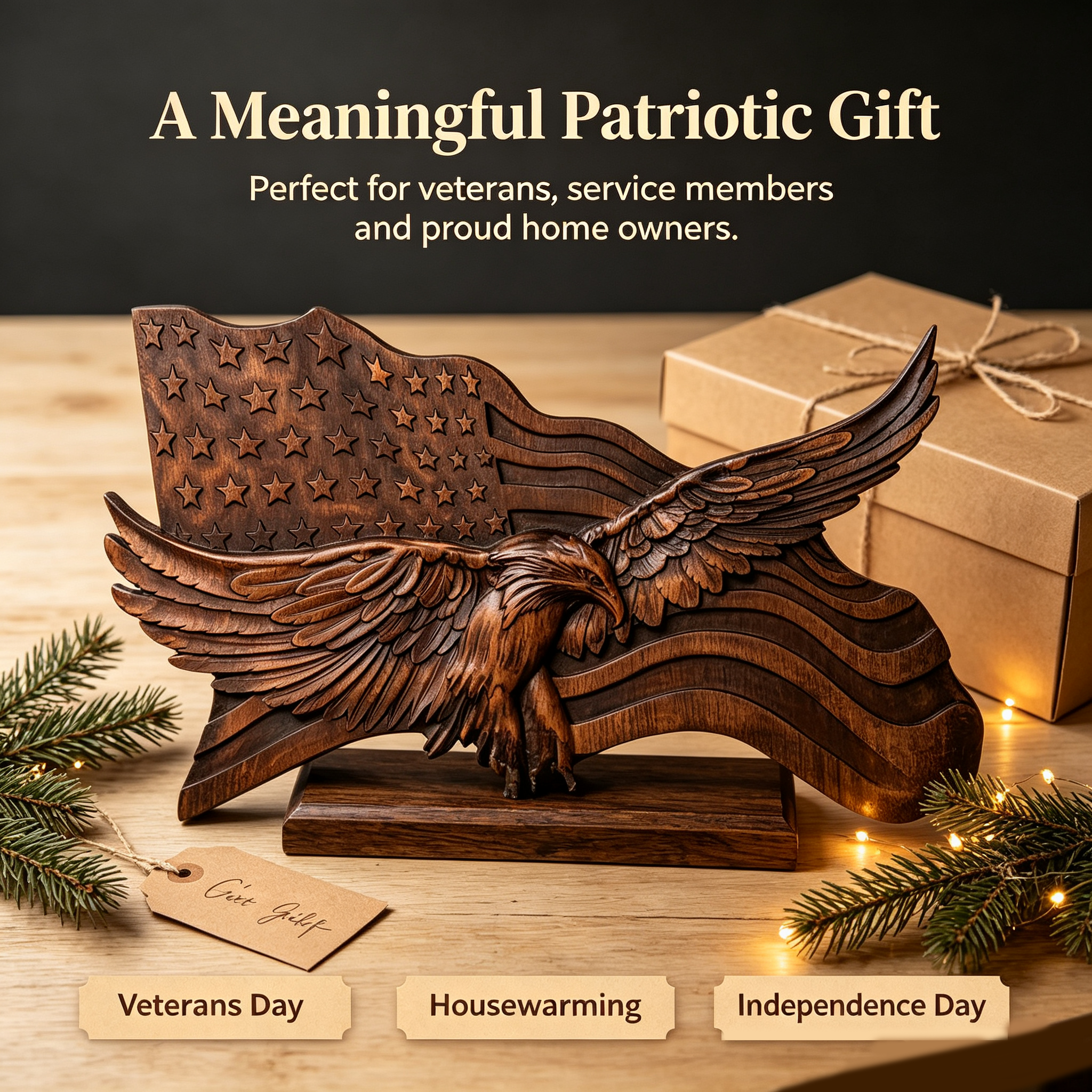 "Wings of Freedom" - Wooden Art