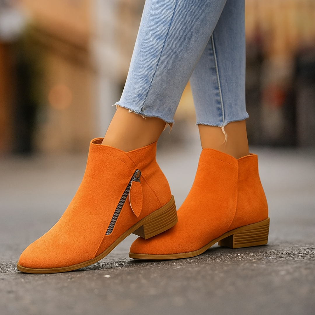 Women's Fashionable Solid Color Orthopedic Ankle Boots