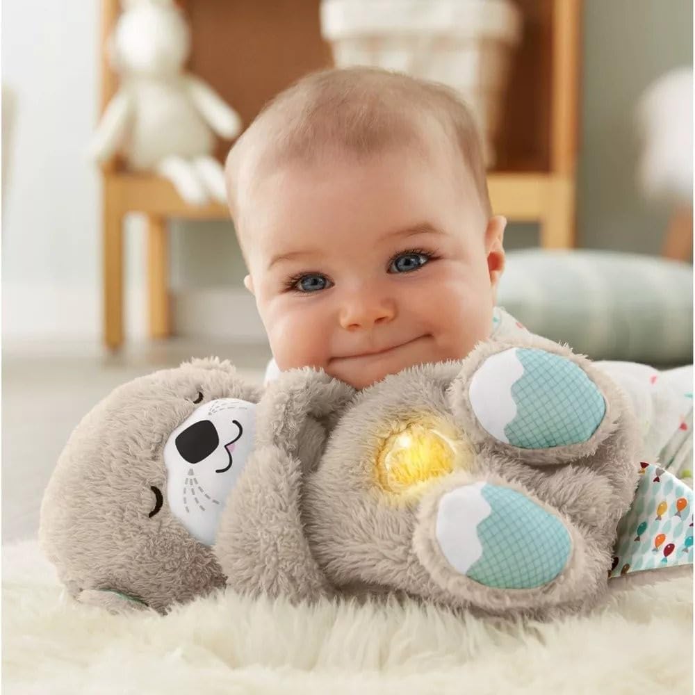 Breathing Stuffed Smile Otter Baby Toys