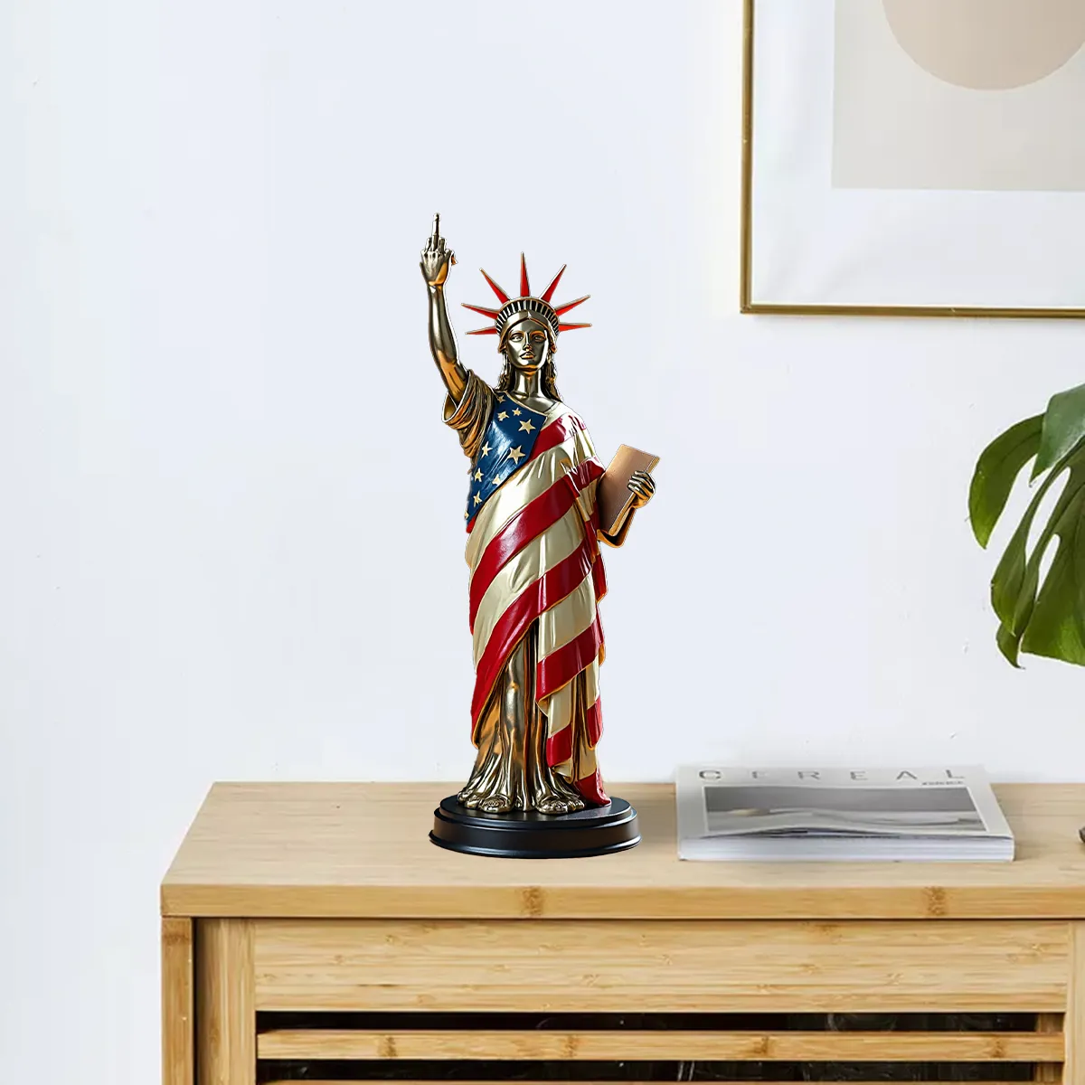 🖕🗽 ​​Defy the Status Quo with This Audacious Freedom Statue – Where Patriotism Meets Playful Defiance!​
