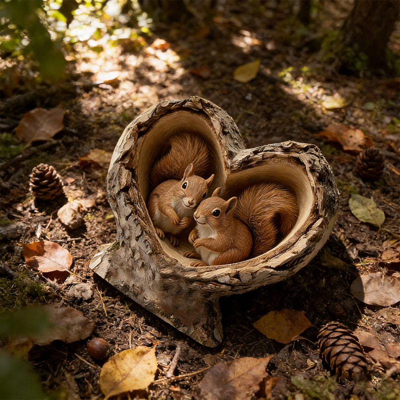 🐿️💖 Squirrel Couple Acrylic Plaque – Heartfelt Gift for Couples 💖🐿️