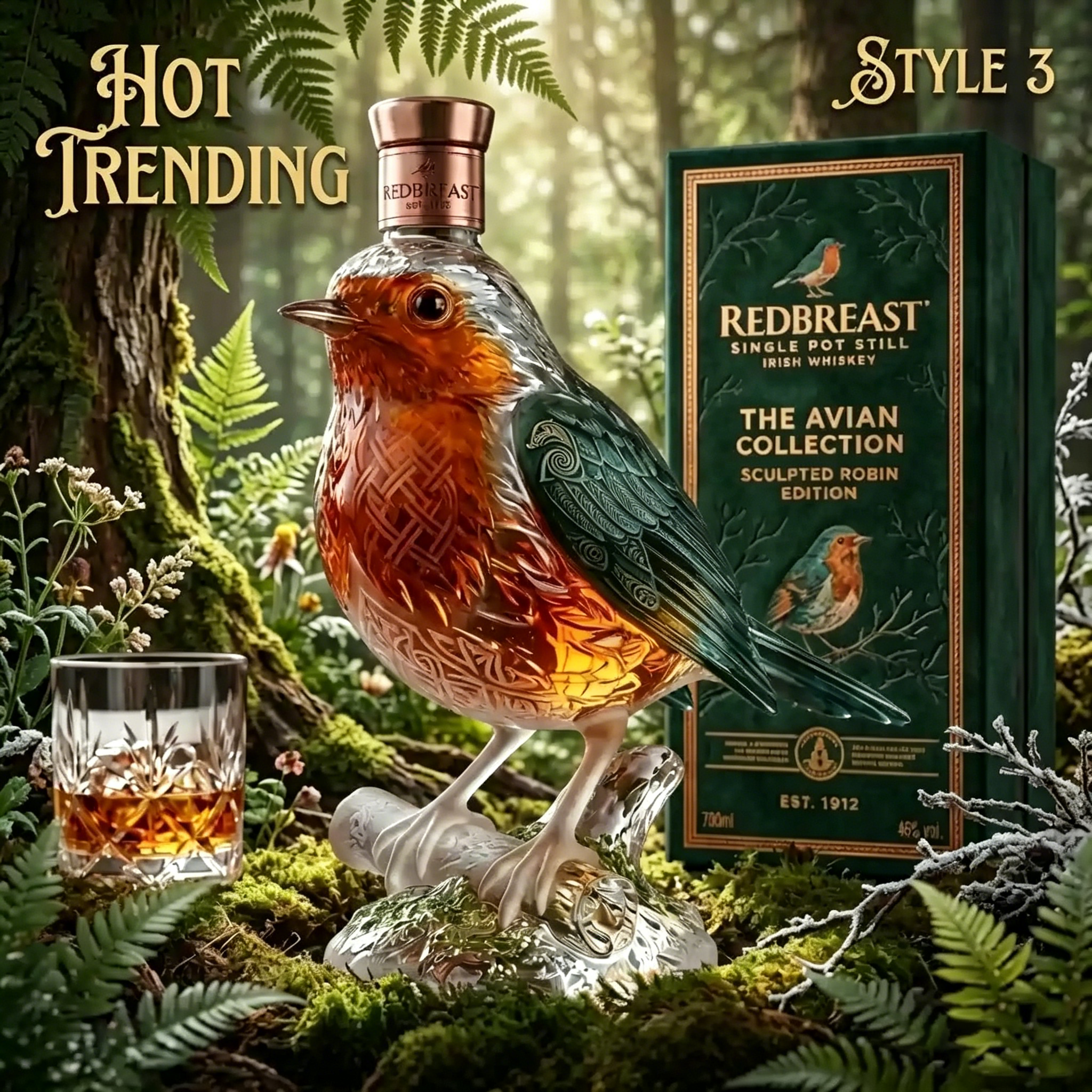 Redbreast Sculpted Robin Glass – Collector’s Edition