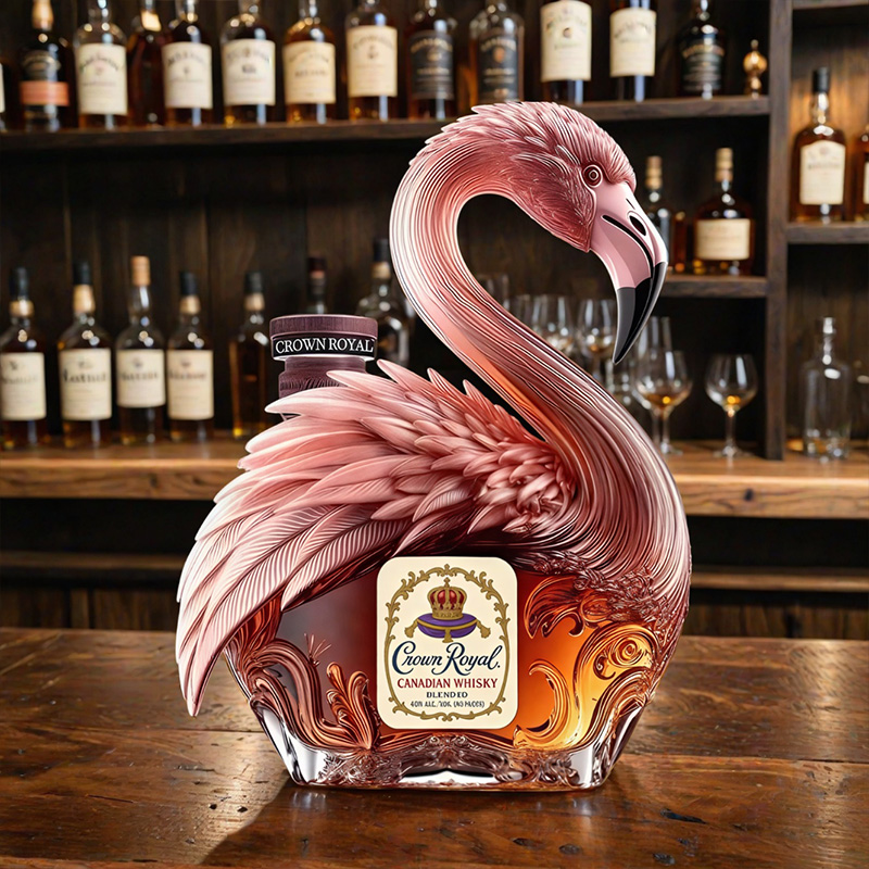 Flamingo Whiskey Bottle