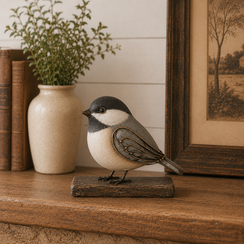 Rustic Songbird Figurines – Meaningful Cardinal, Bluebird & Chickadee Home Decor Gifts