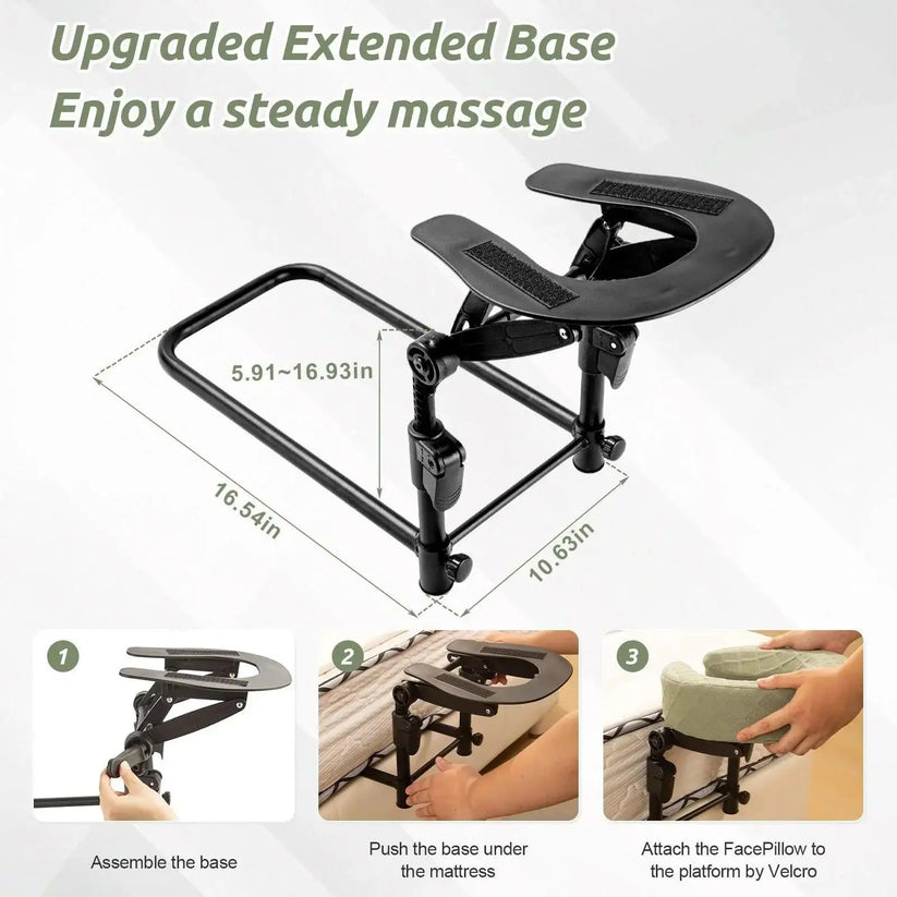 Adjustable Face-Down Massage Headrest