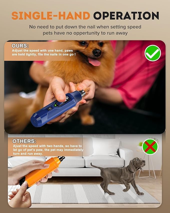 7-Speed Silent Pet Nail Grinder