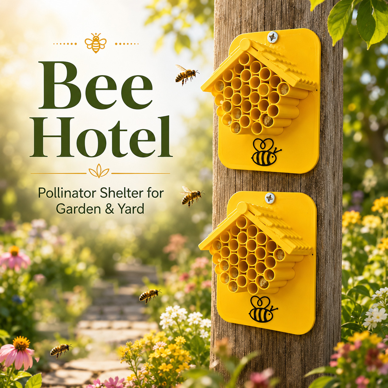 🐝Bee Hotel – a safe haven for wild bees in your garden🌿
