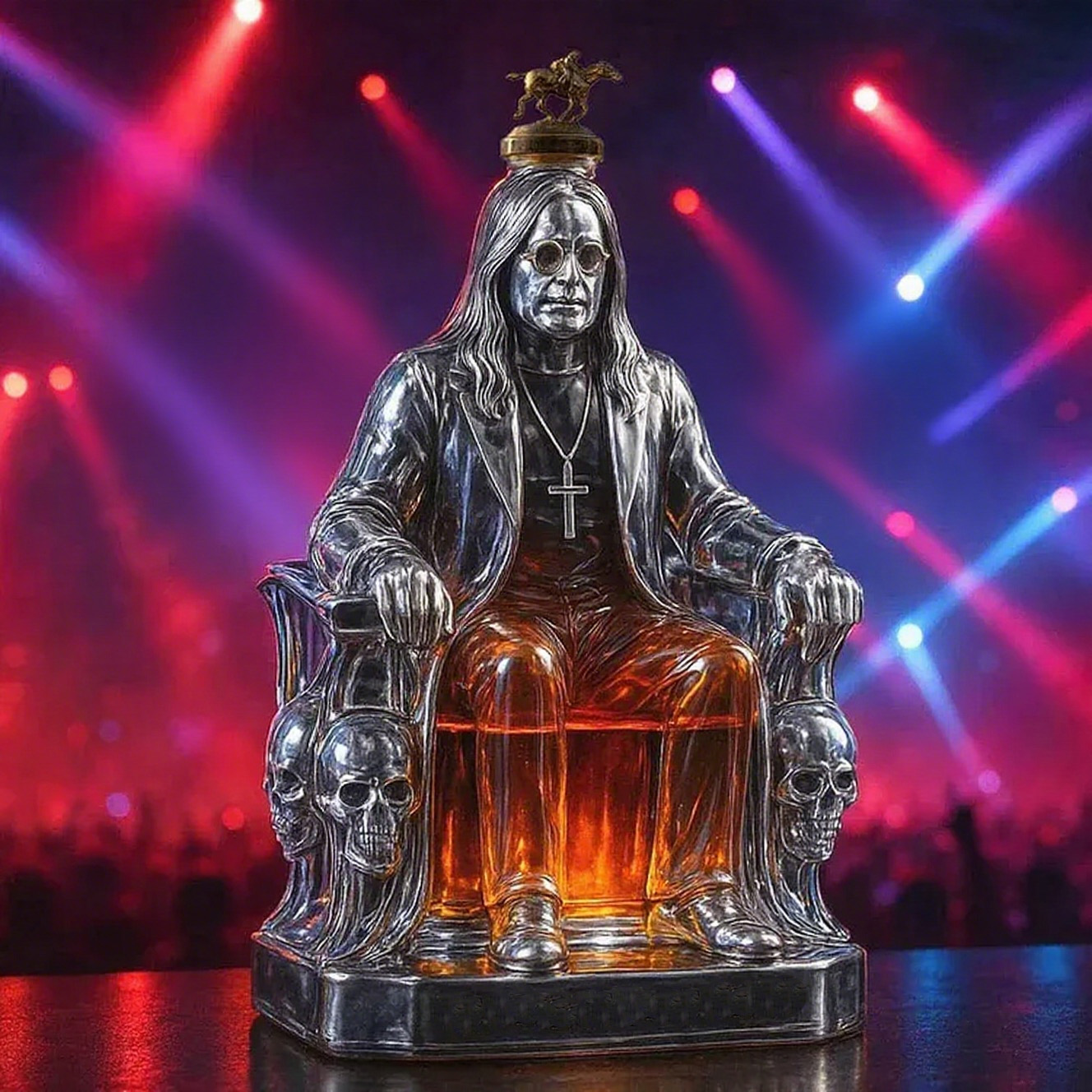 2025 In Memory of the Metal Legend Whiskey Bottle