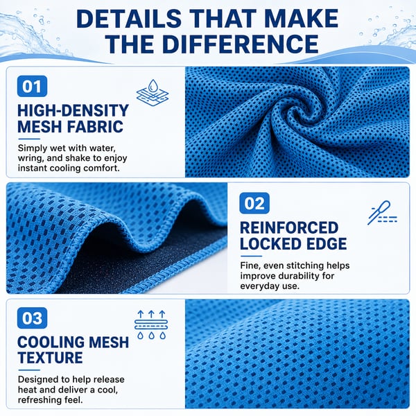 ❄️Cold Sweat Towel You Can Use Anywhere, Anytime! Reusable Soft Absorbent Cooling Portable