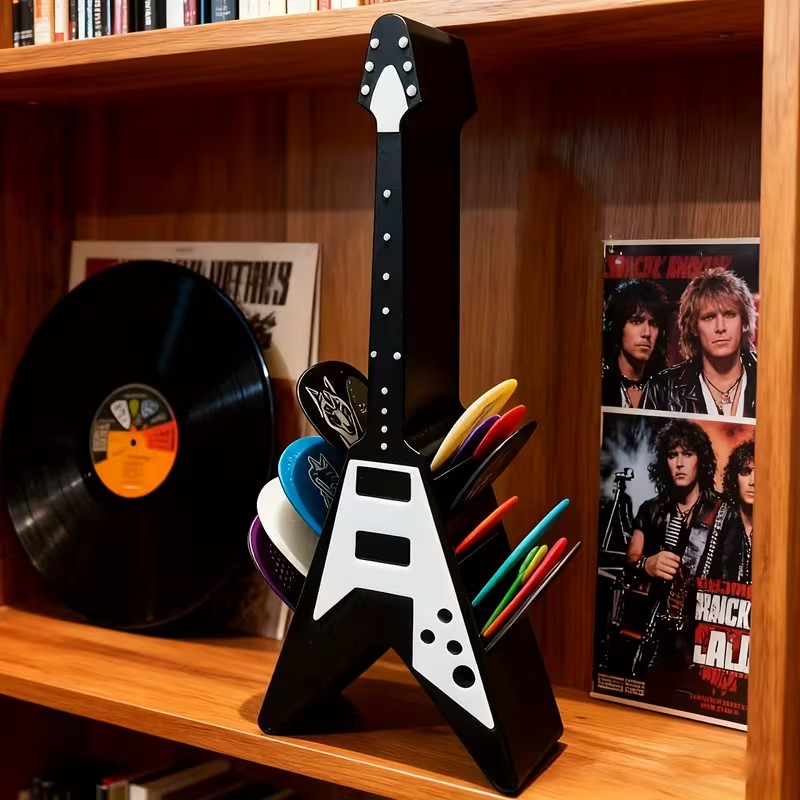 Rock V-Shaped Guitar Pick Holder