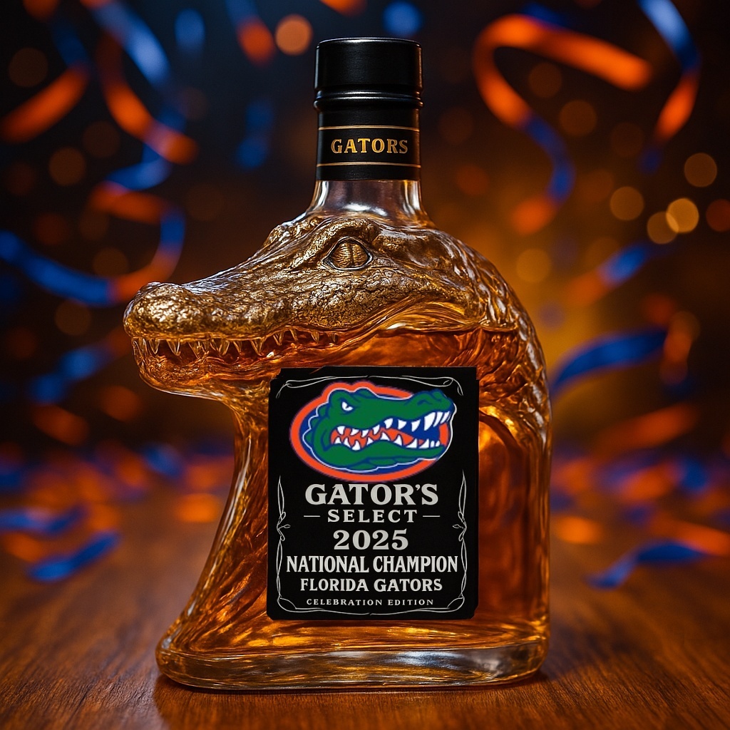 🐊🏆Gator Bottle 2025|National Champions whisky Bottle