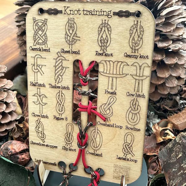 Knot Master Pro Board – Learn 16 Survival Knots with Eco-Friendly Wood Kit