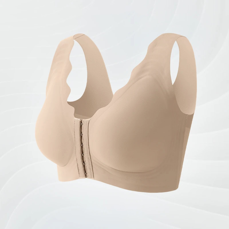 Ice Silk Seamless Front Button Bra