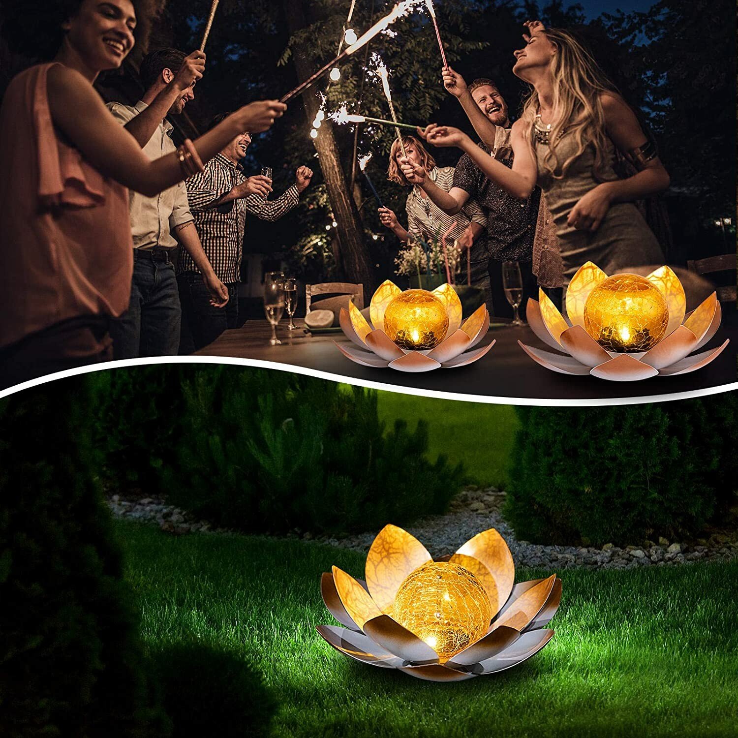 Waterproof Metal Flower Solar Light