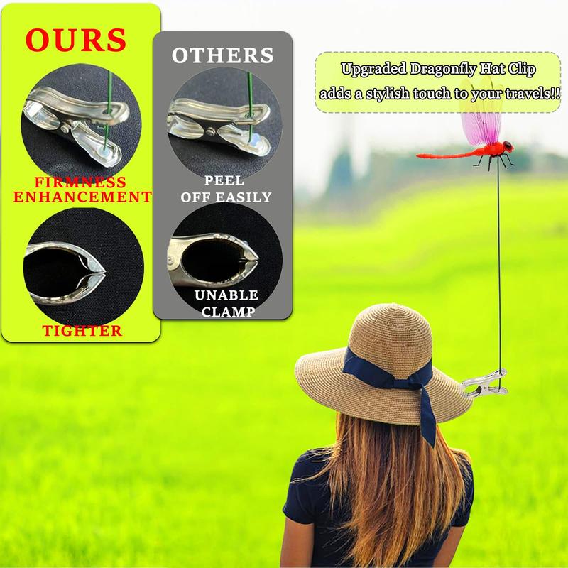 3PCS Dragonfly Hat Clip-Lifelike Dragonfly Clips