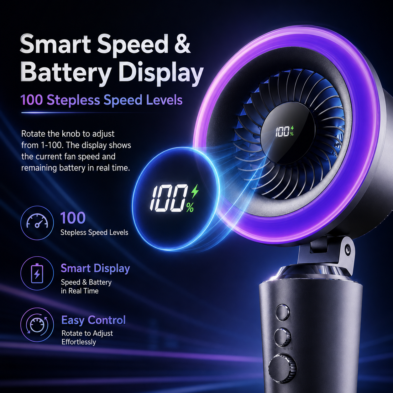 🌙 AI Smart Quiet Air Circulation Fan