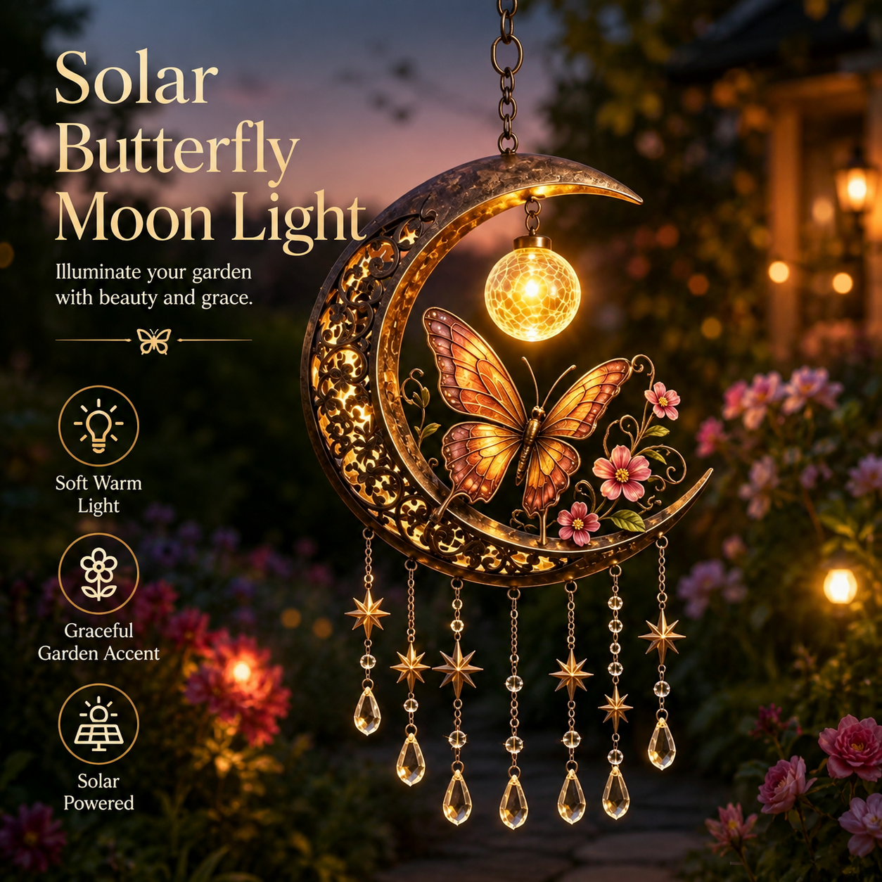 🌙✨ Limited Offer 49% OFF✨ Magic Moon Garden Wind Chime