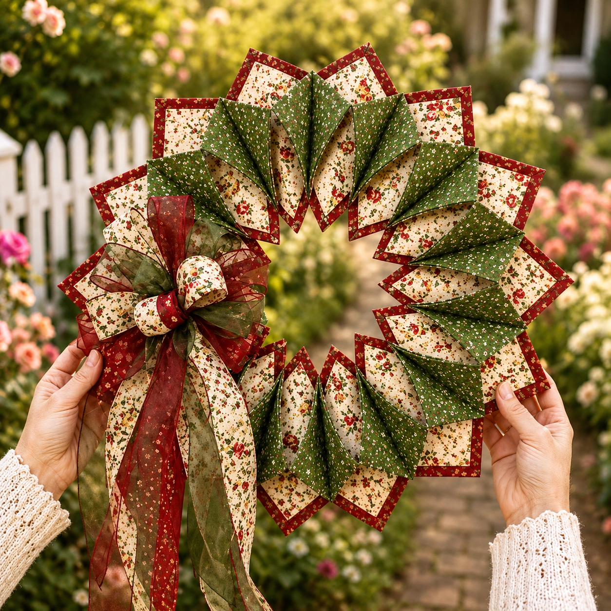 American 250th Anniversary Patriotic Flower Wreath