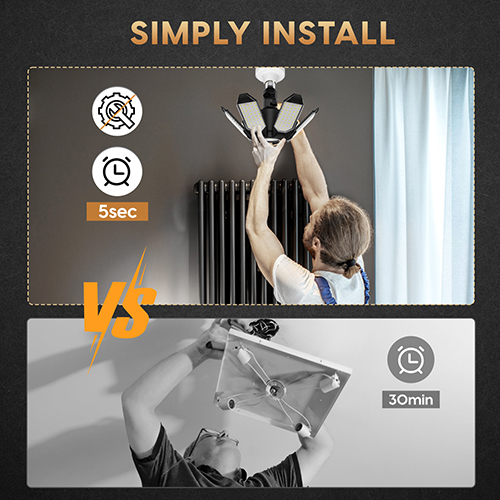 360° no dead corners Super Bright LED Garage Lights