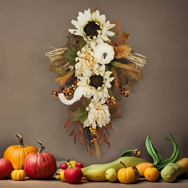 20inch Thanksgiving Fall Wreath Autumn Decor