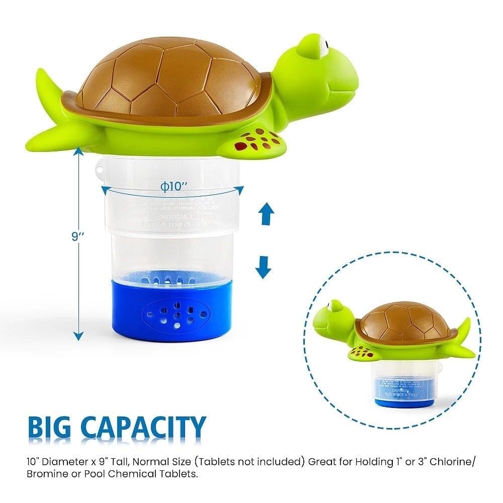 🐢 Pool Essential - Cute Turtle Floating Chlorinator