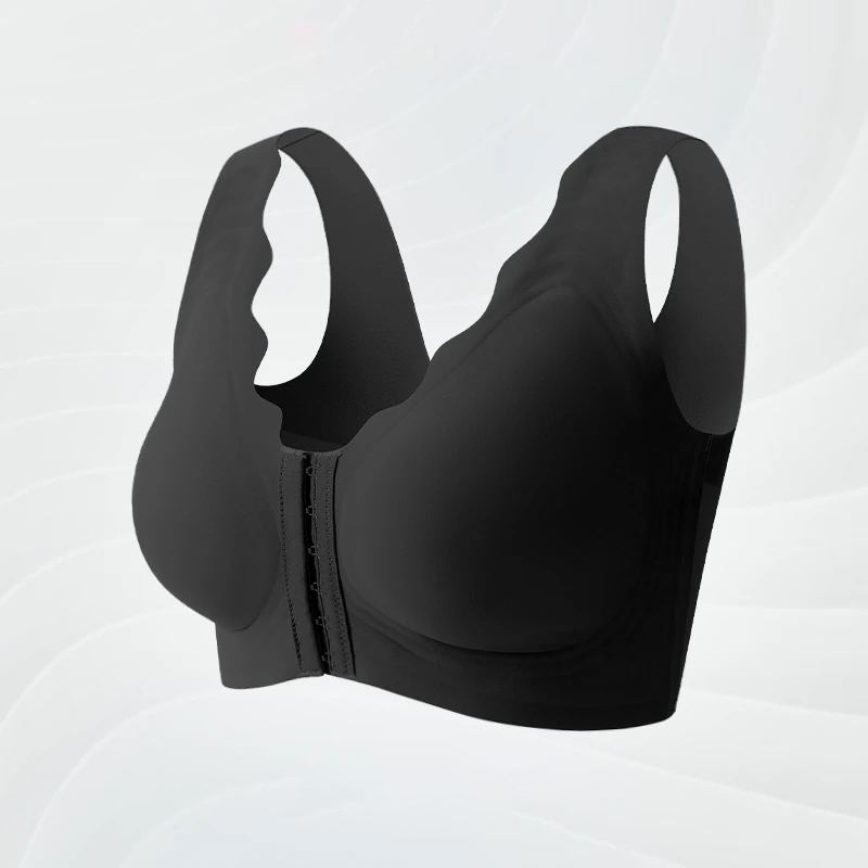 Ice Silk Seamless Front Button Bra