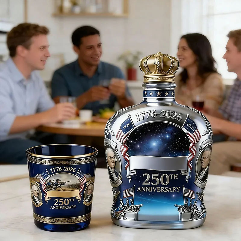 🇺🇸 250th Anniversary Glass Set – 1776-2026 Patriotic Keepsake 🎖️✨