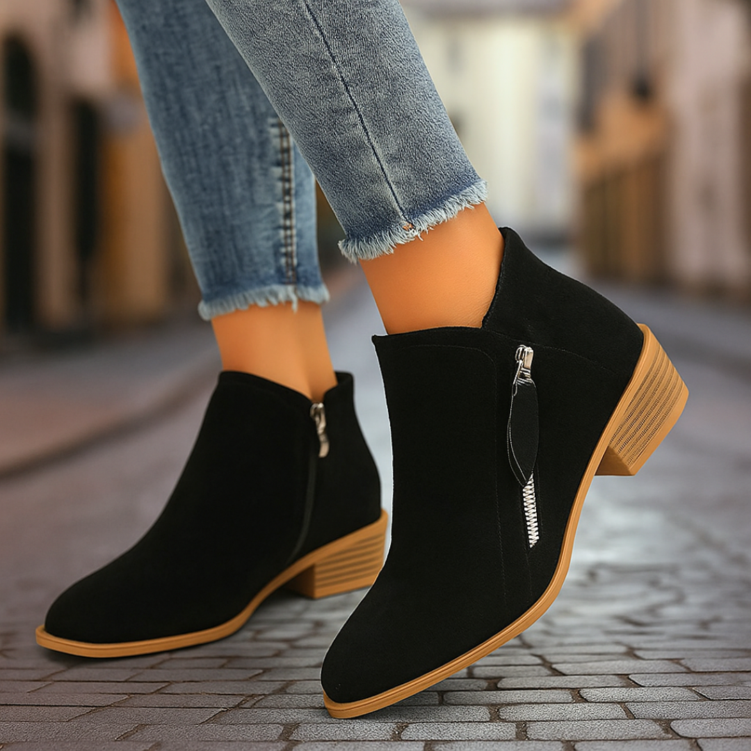 Women's Fashionable Solid Color Orthopedic Ankle Boots