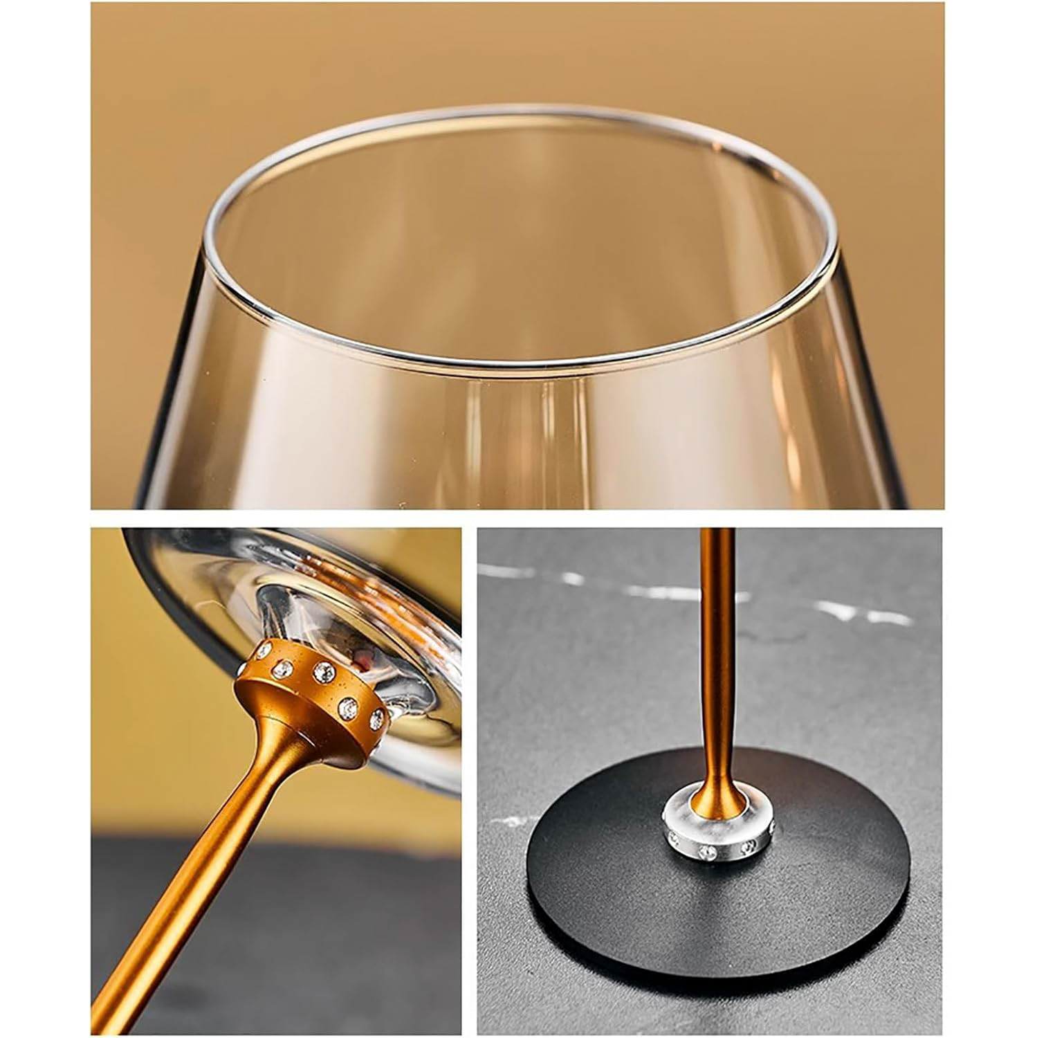 Rotating Crystal Glass Red Wine or White Wine Glass